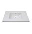 Fairmont Designs TC3-3722W8 37" Three Hole Ceramic Top with Integral Bowl in White