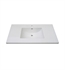 Fairmont Designs TC3-4322W1 43" Single Hole Ceramic Top with Integral Bowl in White