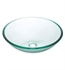 Avanity GVE420CL 16 1/2" Single Bowl Round Tempered Glass Bathroom Vessel Sink in Clear