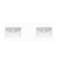 Fairmont Designs TQ-S6022DBZ8 60 3/8" Rectangular Three Holes Quartz Vanity Top with Backsplash in Blizzard