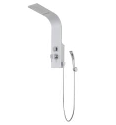 This sleek profile saves space while delivering diverse showering experiences, from body jets to handheld or rainfall. Perfectly flush when installed against a flat wall, this contemporary bath fixture features both waterfall and rain shower options for a soothing spray that suits every bathing preference. A complementary handshower mimics the panel's contemporary aesthetic and creates a completely refreshing shower experience from head to toe. <ul> <li>Aluminum construction</li> <li>Wall mount installation</li> <li>Waterproof with stain resistant coating</li> <li>Waterfall & rain shower head</li> <li>Handheld shower head</li> <li>Three way brass diverter</li> <li>Pressure balanced valve</li> <li>Easy to clean, anti-clogging silicone nozzles</li> <li>Assembly required</li> <li>1.5 m stainless steel hose</li> <li>Maximum Flow Rate: 2.0 GPM</li> <li>cUPC certified</li> </ul>