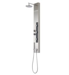 This contemporary bath fixture offers multiple options to surround yourself with spray. The slender profile lies perfectly flush when installed against a flat wall, while a streamlined silhouette and brushed stainless steel construction maximizes your bathroom's space and style. Two sleek circular knobs control temperature, pressure and direction to create a completely comprehensive shower system that's an essential addition to the modern master bath. <ul> <li>Stainless steel construction</li> <li>Wall mount installation</li> <li>Waterproof with stain resistant coating</li> <li>Rain shower head</li> <li>Three articulated immersive body jets</li> <li>Handheld shower head</li> <li>Three way brass diverter</li> <li>Thermostatic valve temperature regulator</li> <li>Easy to clean, anti-clogging silicone nozzles</li> <li>Assembly required</li> <li>1.5 m stainless steel hose</li> <li>Maximum Flow Rate: 2.0 GPM</li> <li>cUPC certified</li> </ul>