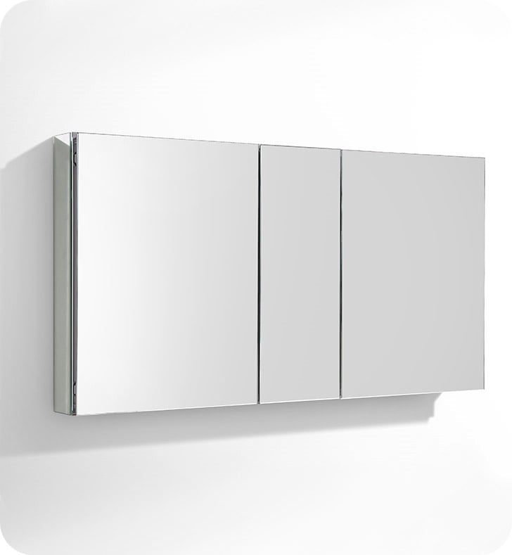 Fresca 49" Wide x 26" Tall Bathroom Medicine Cabinet with Mirrors, FMC8013