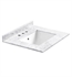 Fresca 24" Countertop with Undermount Sink - Carrara Marble | 3-Hole Faucet Drilling