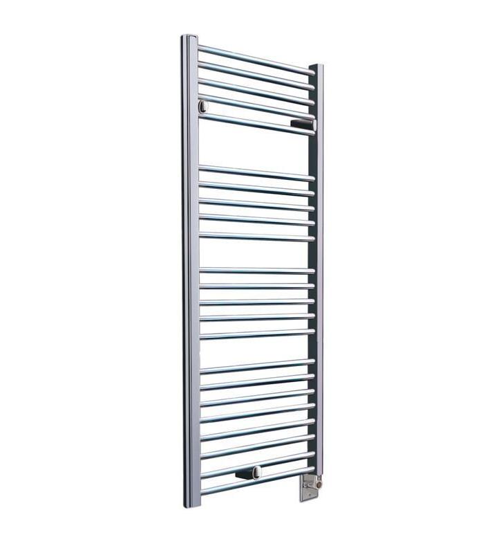 Myson Classic Comfort 24 1/8" Wall Mount 120V D-Shaped Electric Towel Warmer In Satin Nickel, EECOSH126-SN