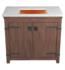 Chestnut Cabinet with Polished Copper Sink