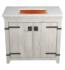 Whitewash Cabinet with Polished Copper Sink