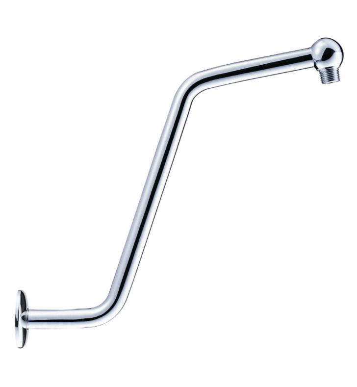 Gerber 2 3/8" S Shaped Shower Arm with Flange In Chrome, D481116