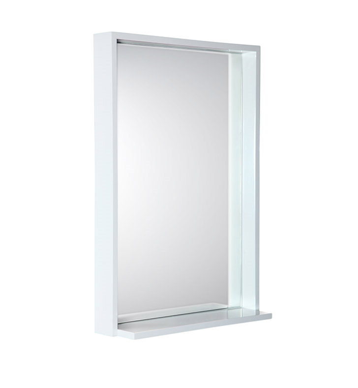 Fresca Allier 22" White Mirror with Shelf, FMR8125WH
