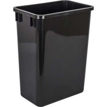 Hardware Resources 35-Quart Plastic Waste Container in Black, CAN-35