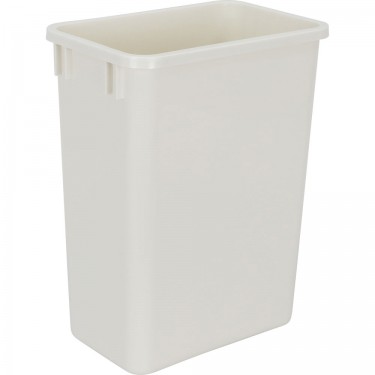 Hardware Resources 35-Quart Plastic Waste Container in White, CAN-35W