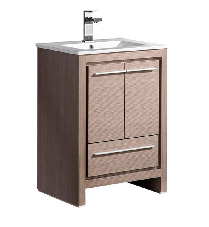 Fresca Allier 24" Modern Bathroom Vanity Cabinet in Gray Oak with Sink, FCB8125GO-I