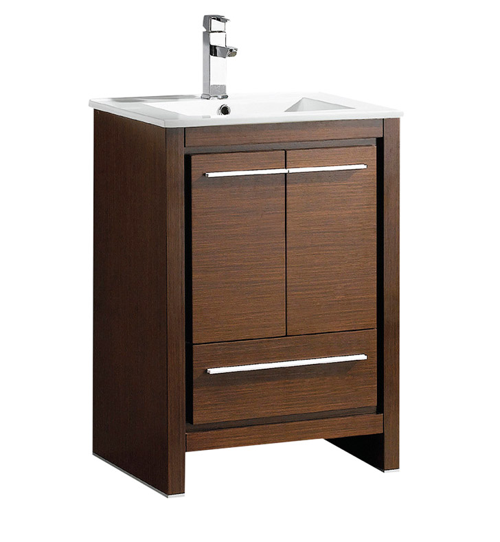 Fresca Allier 24" Modern Bathroom Vanity Cabinet in Wenge Brown with Sink, FCB8125WG-I