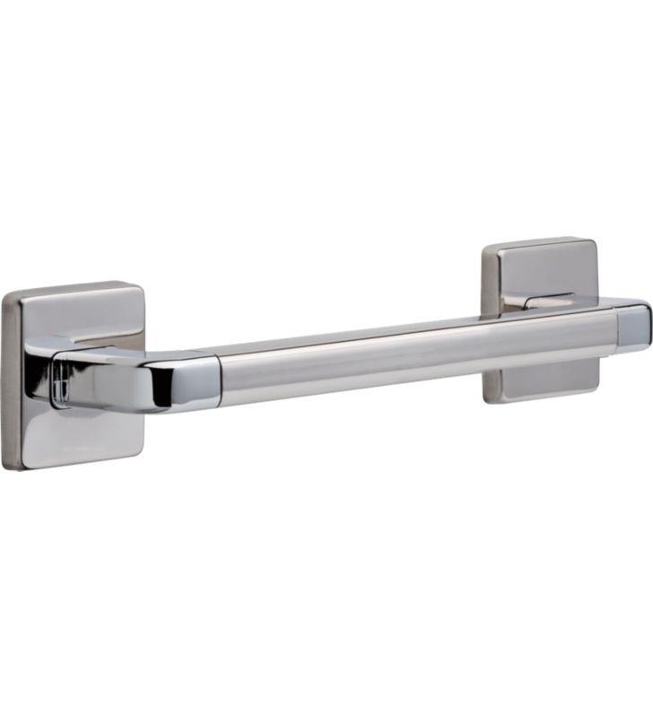 Delta 15" Wall Mount Angular Modern Decorative ADA Grab Bar In Stainless Steel, Delta Faucet, 41912-SS