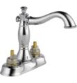 Delta 2597LF-MPU-LHP Cassidy Two Handle Centerset Lavatory Faucet with Metal Pop-Up - DISCONTINUED