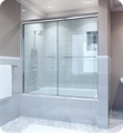 GlassCrafters ET-T-38 Epic Series™ Semi Frameless By-Pass Sliding Tub Doors H 62 3/8