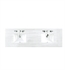 Arctic Fall 1 1/4" Solid Surface Top with Rectangular Undermount Sinks