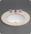 Ronbow 200555-WH Oval Ceramic Undermount Bathroom Sink in White without Faucet Holes