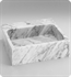 Ronbow 350418-CW Rectangle Natural Carrera Marble Vessel Bathroom Sink in White-DISCONTINUED
