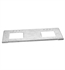 Ronbow 308073-8D-CW Torino 73" x 22" Marble Vanity Top in Carrera White
