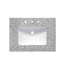 Fairmont Designs TQ-S3022SW8 30 3/8" Three Hole Rectangular Quartz Top in Siberian White-[DISCONTINUED]