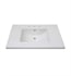 Fairmont Designs TC3-3722W8 37" Three Hole Ceramic Top with Integral Bowl in White