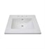 Fairmont Designs TC3-2522W8 25" Three Hole Ceramic Top with Integral Bowl in White