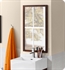 Ronbow 600118-F07 18" Contemporary Solid Wood Framed Bathroom Mirror in Vintage Walnut - DISCONTINUED