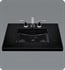 Ronbow 200521-BL Rectangle Ceramic Undermount Bathroom Sink in Black