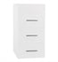 Ronbow 632112-W01 Bella 12" Drawer Bridge with Three Drawers in White