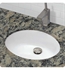 Decolav 1401-CWH Classically Redefined Oval Vitreous China Undermount Lavatory with Overflow in White