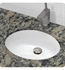 Decolav 1401-CWH Classically Redefined Oval Vitreous China Undermount Lavatory with Overflow in White (Qty.2)