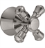 Delta H795SS Cassidy Tub and Shower Cross Handle in Stainless Steel
