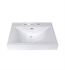 Fairmont Designs S-30024W8 24" x 19" White Ceramic Top with Integrated Sink - 8" Widespread 