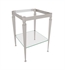 Rohl RW2933STN Deco Wash Stand with Glass Shelf in Stain Nickel