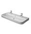 Duravit 2318120024 Happy D.2 47 1/4" Wall Mount Bathroom Sink with Overflow and Tap Platform - Two Faucet Holes