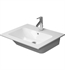 Duravit 2336630030 ME by Starck 24 3/4" Wall Mount Bathroom Sink with Overflow and Tap Platform - Three Faucet Holes