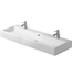 Duravit 0454120024 Vero 45 1/4" Wall Mount Bathroom Sink with Overflow and Tap Platform-Two Holes