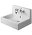 Duravit 0453600000 Vero 23 5/8" Wall Mount Bathroom Sink with Overflow and Back Panelk - 3 Faucet Holes