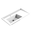 Sonia 158447 Scalene Single Bowl Drop-In Rectangular RX3 Bathroom Sink in White Gloss