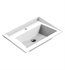 Sonia 158386 Scalene Single Bowl Drop-In Rectangular RX3 Bathroom Sink in White Gloss