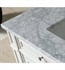 Carrara White Marble 72" Double 3cm Top