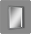 Fairmont Designs Studio One 25" Wood Frame LED Mirror in Glossy Pewter (Qty. 2)