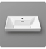 Ronbow 200447-1-WH Aravo Petite 18 3/8" Rectangular Drop-In Bathroom Sink with Single Faucet Hole and Overflow in Whiteramic Undermount Bathroom Sink in White-[DISCONTINUED]