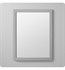 Ronbow 600124-F20 Contemporary 24" Solid Wood Framed Rectangular Bathroom Mirror in Empire Gray
