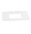 Ronbow 362237-8-Q71 TechStone 36 5/8" Rectangular Quartz Vanity Top with Widespread Faucet Hole on Right in Roman White