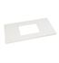 Ronbow 366637-1-Q01 WideAppeal 36 5/8" Rectangular Quartz Vanity Top with Single Faucet Hole in Solid White