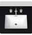 Ronbow 200561-WH Shadow 19 5/8" Single Bowl Rectangular Undermount Bathroom Sink with Overflow in White (Qty. 2)