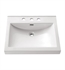 Avanity CVE550RE-3 21 3/4" Three Hole Rectangular Bathroom Semi-Recessed Sink in White