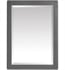 Avanity 170512-M24-TGS 24" Wall Mount Rectangular Framed Beveled Edge Vanity Mirror in Twilight Gray with Silver Trim